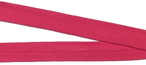 Großhandel für Schneiderbedarf 3 m Jersey Einfassband Trikot elastisch 20 mm vorgefalzt pink von Großhandel für Schneiderbedarf