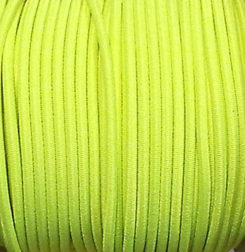 Großhandel für Schneiderbedarf 5 m elastische Kordel/Gummikordel neon gelb 2,5 mm 1,05 €/m von Großhandel für Schneiderbedarf