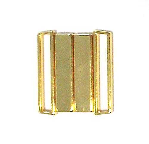 Bikiniverschluss Metall Gold 25 mm für Stoffbreite 25mm von Großhandel für Schneiderbedarf