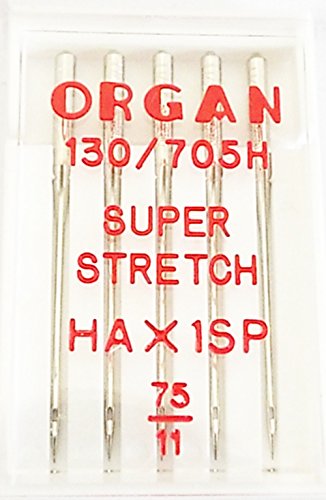 Großhandel für Schneiderbedarf Organ Nähmaschinennadeln Super Stretch 75er 130/705 H von Großhandel für Schneiderbedarf