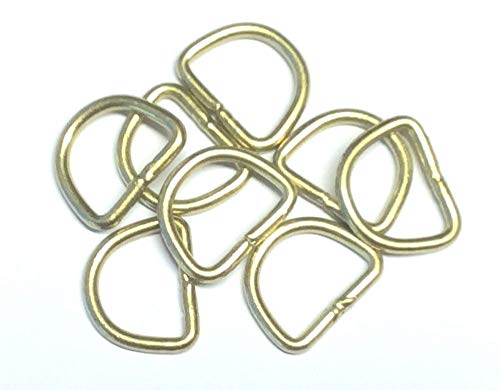 Halbringe/D-Ringe Gold 20 mm 10er Set von Großhandel für Schneiderbedarf