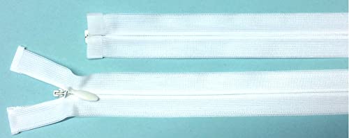 NEU ! Reißverschluß nahtverdeckt nahtfein TEILBAR 60 cm weiß von Großhandel für Schneiderbedarf