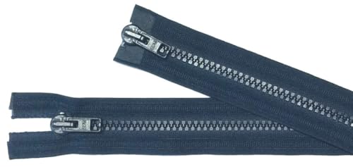 Reißverschluss Kunststoff 2-Wege teilbar 59 cm dunkel blau/marine von Großhandel für Schneiderbedarf