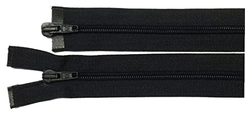 Reißverschluß Kunststoff 2-Wege teilbar für Jacken 200 cm schwarz von Großhandel für Schneiderbedarf