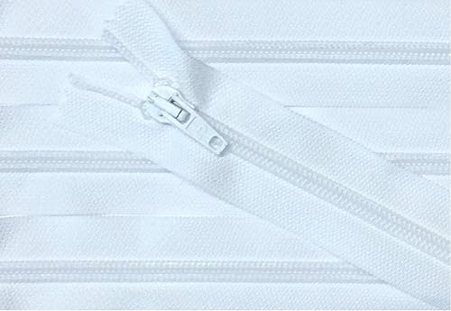 Reißverschluß Kunststoff Spirale nicht teilbar 20 cm weiß von Großhandel für Schneiderbedarf
