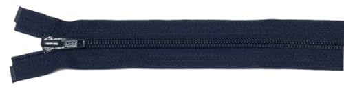 Reißverschluß Kunststoff Spirale teilbar für Jacken 75 cm dunkelblau/marine von Großhandel für Schneiderbedarf