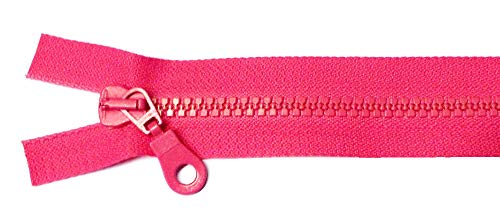Reißverschluss Kunststoff teilbar für Jacken 35 cm pink von Großhandel für Schneiderbedarf
