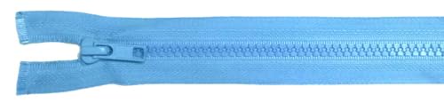 Reißverschluß Kunststoff teilbar für Jacken 40 cm hellblau von Großhandel für Schneiderbedarf