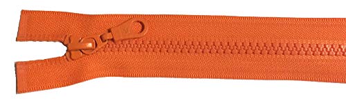 Reißverschluß Kunststoff teilbar für Jacken 45 cm orange von Großhandel für Schneiderbedarf