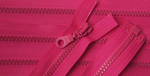 Reißverschluss Kunststoff teilbar für Jacken 45 cm pink von Großhandel für Schneiderbedarf