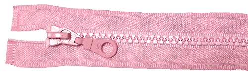 Reißverschluß Kunststoff teilbar für Jacken 45 cm rosa von Großhandel für Schneiderbedarf