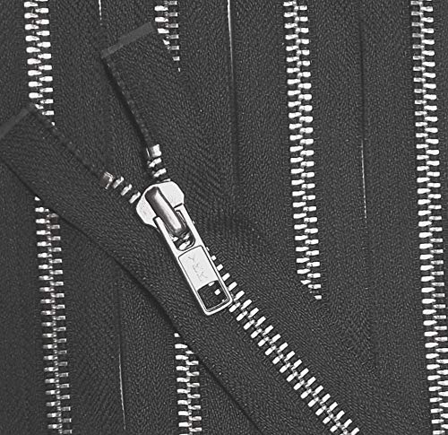 Reißverschluß Metall YKK teilbar für Jacken 52 cm dunkel grau silber Reißverschluß Metall YKK teilbar für Jacken 52 cm dunkel grau silber von Großhandel für Schneiderbedarf
