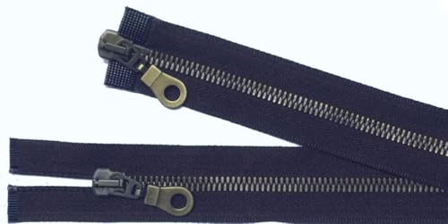 Reißverschluß Metall teilbar 2-Wege 80 cm dunkelblau marine Reißverschluß Metall teilbar 2-Wege 80 cm dunkelblau marine von Großhandel für Schneiderbedarf