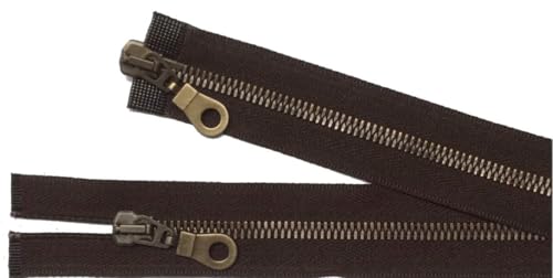 Reißverschluß Metall teilbar 2-Wege 80 cm dunkelbraun Reißverschluß Metall teilbar 2-Wege 80 cm dunkelbraun von Großhandel für Schneiderbedarf