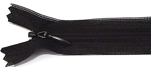 Großhandel für Schneiderbedarf Reißverschluß 18 cm Schwarz NAHTVERDECKT von Großhandel für Schneiderbedarf