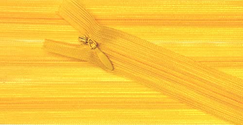 Großhandel für Schneiderbedarf Reißverschluß nahtverdeckt 22 cm Gelb von Großhandel für Schneiderbedarf