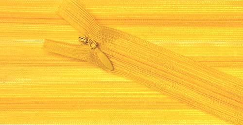Reißverschluß nahtverdeckt nahtfein 22 cm gelb von Großhandel für Schneiderbedarf