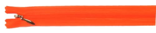 Reißverschluß nahtverdeckt nahtfein 60 cm neon orange von Großhandel für Schneiderbedarf