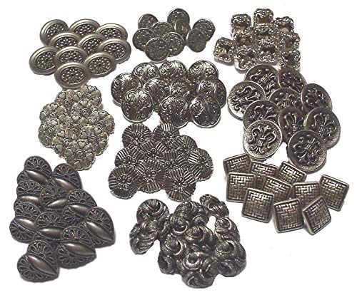 Sortiment 100 Trachtenknöpfe für Blusen 10 Design`s je 10 Stück 10-13mm Sortiment 100 Trachtenknöpfe für Blusen 10 Design`s je 10 Stück 10-13mm von Großhandel für Schneiderbedarf