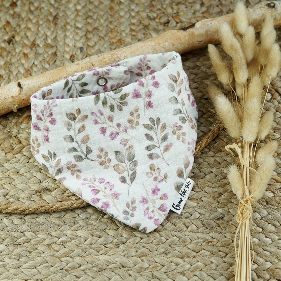 Babyhalstuch, Dreieckstuch Berry Branches, Musselintuch Für Babys, Halstuch Kinder, Lätzchen, Sabberlatz Babyhalstuch, Dreieckstuch Berry Branches, Musselintuch Für Babys, Halstuch Kinder, Lätzchen, Sabberlatz von GrowlikethisShop