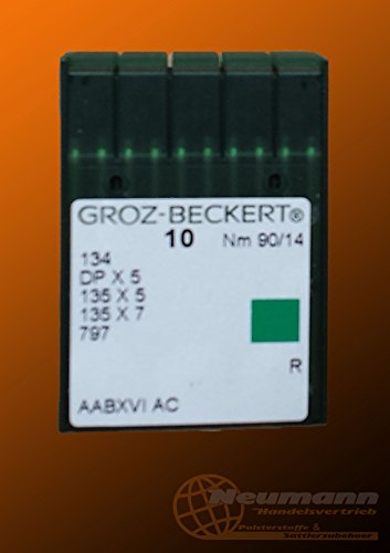 GROZ-BECKERT Nähmaschinennadeln | 10 Stück (10 Nm 90/14) von Groz-Beckert