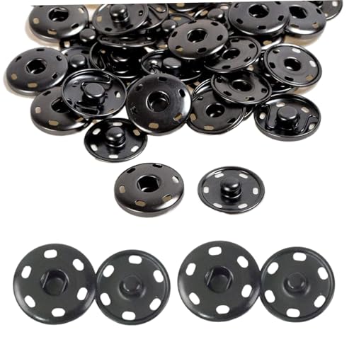 20pcs Schnappknöpfe stark und sicher 1 Zoll Messingnäht auf Schnappschüsse mit 2 Teilen einfach zu bedienende Schnappschüsse für Nähjacken, Jeans, Mäntel, Hüte, Schuhe und Rucksäcke Schnappknöpfe von Grtheenumb