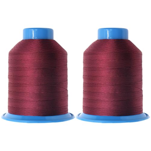 2pcs Polyester Nähfaden Hochfestes Nähschnur weißer Gewinde Roll für Maschine dunkelrot 2pcs Polyester Nähfaden Hochfestes Nähschnur weißer Gewinde Roll für Maschine dunkelrot von Grtheenumb