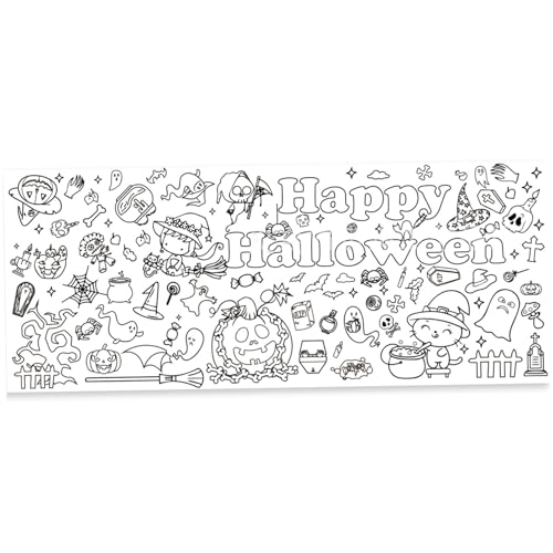Färben von Tischdecke, 30 x 72 Zoll DIY Halloween Themen -Malvorlagen für die Heimschule Halloween Party, Style 1Coloring Tischdecke Färben von Tischdecke, 30 x 72 Zoll DIY Halloween Themen -Malvorlagen für die Heimschule Halloween Party, Style 1Coloring Tischdecke von Grtheenumb