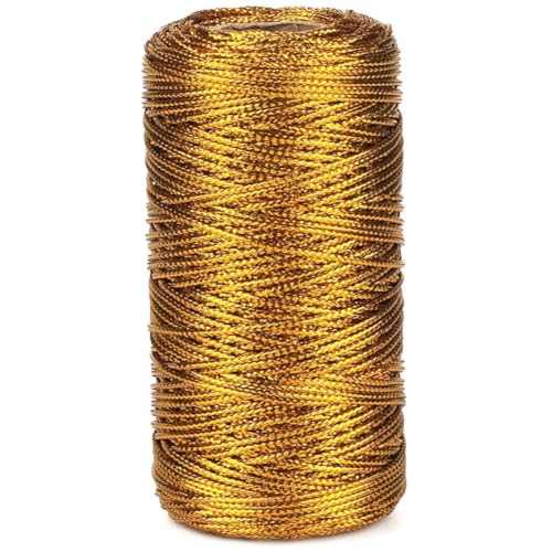 Goldener Faden, Goldener Schnur, 1, 5 mm Dickes String -Weihnachtskabel für die Dekoration, 100 m Länge für Feiertage Goldener Faden, Goldener Schnur, 1, 5 mm Dickes String -Weihnachtskabel für die Dekoration, 100 m Länge für Feiertage von Grtheenumb
