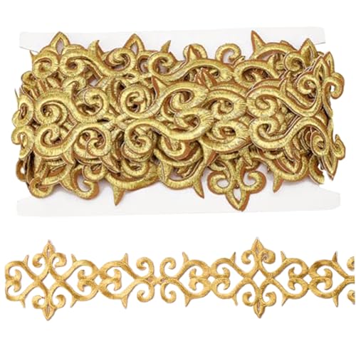 Goldverkleidung für das Nähen, 4, 3 -Yard -bestickte Band mit Klebstoffrücken, 3 Blumenbreite goldene Spitzenverkleidung, DIY -Stoff für Kleiderzubehör Acessoires Home Decor Goldverkleidung für das Nähen, 4, 3 -Yard -bestickte Band mit Klebstoffrücken, 3 Blumenbreite goldene Spitzenverkleidung, DIY -Stoff für Kleiderzubehör Acessoires Home Decor von Grtheenumb