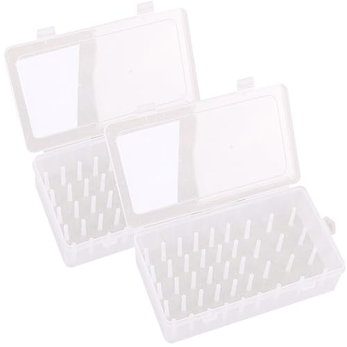 Grtheenumb Nähfadenspeicher hält 42 Spulen 2pcs -Gewindehalter leer sichtbare Baumwolltrollelagerung Kunststoff Lecksicheres Nähkasten für Stickspulen transparentsewing Grtheenumb Nähfadenspeicher hält 42 Spulen 2pcs -Gewindehalter leer sichtbare Baumwolltrollelagerung Kunststoff Lecksicheres Nähkasten für Stickspulen transparentsewing von Grtheenumb