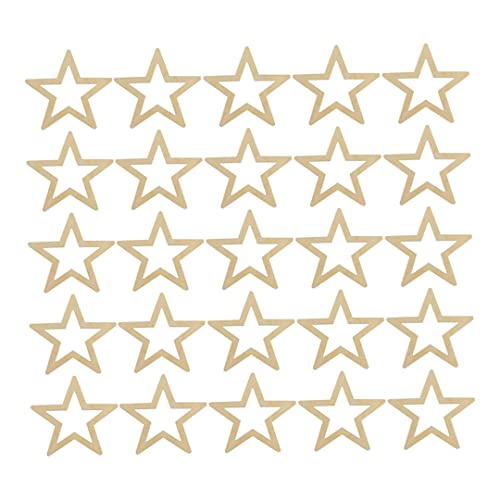 Hölzerne Sterne unvollendete hohle natürliche Holzscheiben DIY Craft Project Cutout Verzierungen 25pcs Hölzerne Sterne unvollendete hohle natürliche Holzscheiben DIY Craft Project Cutout Verzierungen 25pcs von Grtheenumb