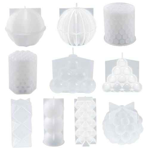 Kerzenformen 10pcs 10 verschiedene geometrische Form Kerzenherstellung, die Formen mit flexiblen DIY-freundlichem Silikon für Duft, Seife, Kunsthandwerk machen Kerzenformen 10pcs 10 verschiedene geometrische Form Kerzenherstellung, die Formen mit flexiblen DIY-freundlichem Silikon für Duft, Seife, Kunsthandwerk machen von Grtheenumb