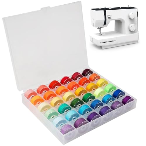 Nähfäden für die Nähmaschine 36 Farben vorgewundenem Gewinde-Kit mit Spulen DIY-Maschinengewinde für die meisten Maschinenfäden für von Grtheenumb