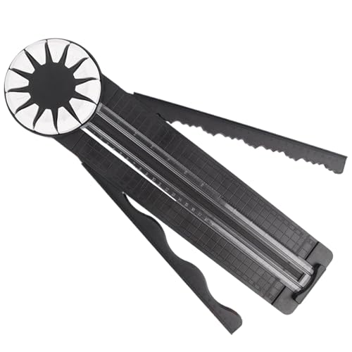 Papierschneider, Papierhandwerkskante 12 in 1 360 ° Rotatierbarer Trimmer-Rutschschneider mit klarem Sammelalbum, Kartenherstellung und mehr von Grtheenumb