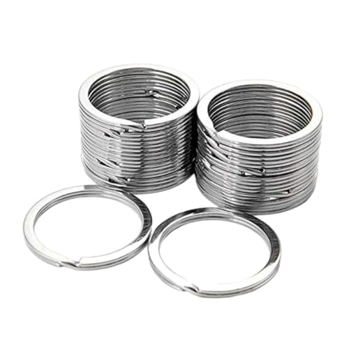 Schlüsselringe Metallschlüsselkäse geteilte flache Ringschleifen für DIY -Schlüsselanhänger 2.0x30 mm 100pcs Schlüsselringe Metallschlüsselkäse geteilte flache Ringschleifen für DIY -Schlüsselanhänger 2.0x30 mm 100pcs von Grtheenumb