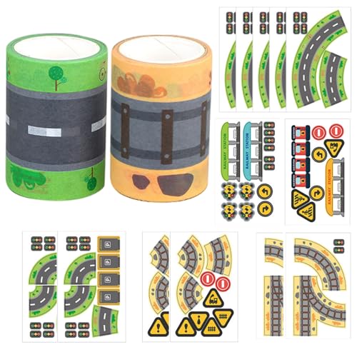 Straßenband für Spielzeugautos, Straßenband für Kinder, selbstklebendes Set mit Verkehrsschildern, Kinder-Wandaufkleber für Klassenzimmer Schlafzimmer Wohnzimmer Wohnzimmerdekoration Straßenband für Spielzeugautos, Straßenband für Kinder, selbstklebendes Set mit Verkehrsschildern, Kinder-Wandaufkleber für Klassenzimmer Schlafzimmer Wohnzimmer Wohnzimmerdekoration von Grtheenumb