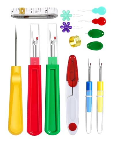 GrueGard 14-in-1 Nähset mit Nadeleinfädler, Nahttrenner, Schneiderkreide, Ahle, Fingerhut, Schere & Aufbewahrungsbox, Ideal für Nähen, DIY & Handarbeit, Seam Rippers Kit for Sewing GrueGard 14-in-1 Nähset mit Nadeleinfädler, Nahttrenner, Schneiderkreide, Ahle, Fingerhut, Schere & Aufbewahrungsbox, Ideal für Nähen, DIY & Handarbeit, Seam Rippers Kit for Sewing von GrueGard
