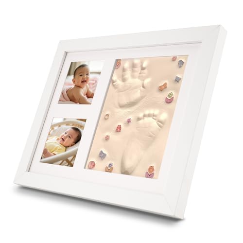 GrueGard Baby Handabdruck und Fußabdruck Set, Gipsabdruck für Neugeborene mit Holz Bilderrahmen, Abdrucksets für Babyerinnerungen, Pfotenabdruck Katze & Hund, Erstausstattung Geschenke GrueGard Baby Handabdruck und Fußabdruck Set, Gipsabdruck für Neugeborene mit Holz Bilderrahmen, Abdrucksets für Babyerinnerungen, Pfotenabdruck Katze & Hund, Erstausstattung Geschenke von GrueGard