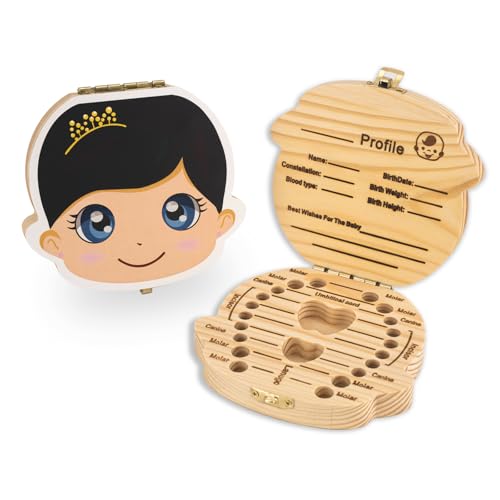 GrueGard Milchzahndose, Zahndose Milchzähne Mädchen mit Display Funktion, Zahnbox Geschenk zur Geburt, Hübsche Zahnfee Geschenke Kinderzahndosen für Babys (Milichzähne Dose für Mädchen) von GrueGard