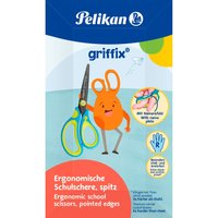 Pelikan Schulschere "Griffix", Spitz - Rechtshänder von Grün