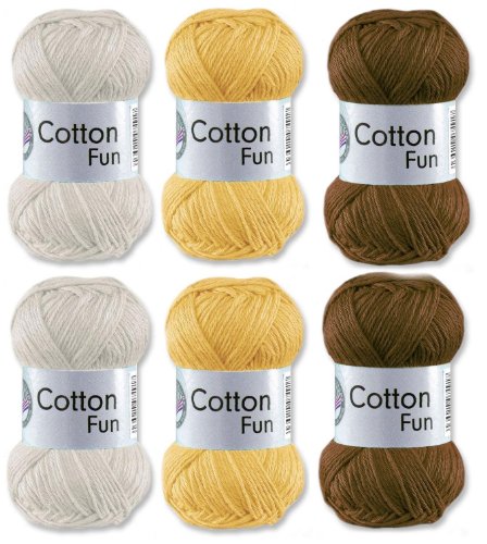 Gründl Cotton Fun Häkelgarn Schulgarn 100% Baumwolle SET 11 Braun Mix 6 Stück 300 Gramm Gründl Cotton Fun Häkelgarn Schulgarn 100% Baumwolle SET 11 Braun Mix 6 Stück 300 Gramm von Gründl