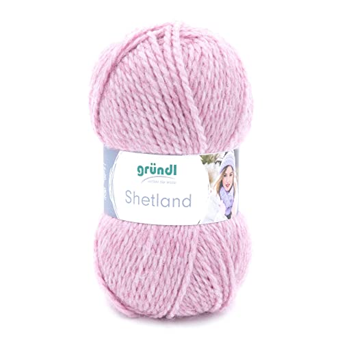 NEU Gründl Shetland, tolle superweiche Schal- und Mützenwolle,80% Polyacryl, 20% Wolle (01 Rose melange) von Gründl