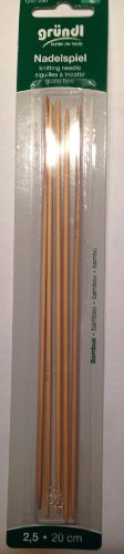 Strumpfstricknadel aus Bambus Stärke: 2,50, 20cm [Spielzeug] von Gründl