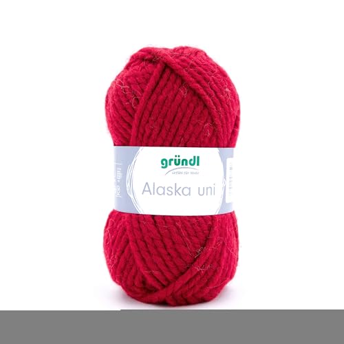Woll-Set "Alaska" Farbe Rot 3er-Set Wolle zum Stricken und Häkeln, je Knäuel 100g (02) von gründl