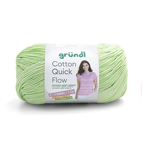 Baumwollgarn mit dezentem Farbverlauf Gründl Cotton Quick Flow color 06, 100g Baumwolle zum Sricken oder Häkeln von Gründl