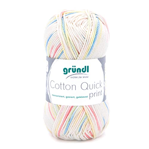 Gründl Cotton Quick print Garn, Baumwolle, Baby Multicolor, Ca. 125 m von Gründl