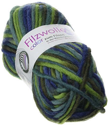 Filzwolle Color, 50g, Fb. 22, Grün-Mix Filzwolle Color, 50g, Fb. 22, Grün-Mix von Gründl
