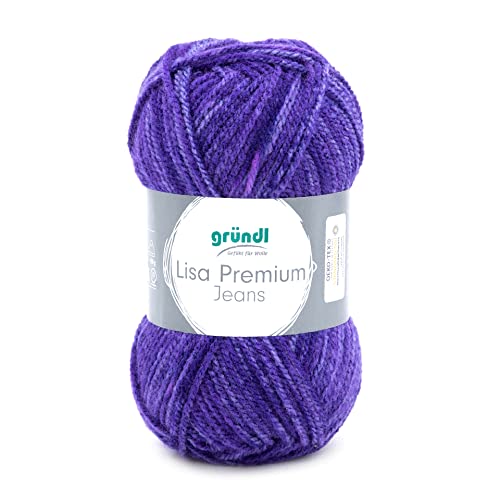 Gründl 4747-03 Lisa Premium Jeans Garn, Acrylic, Orientrot Meliert, 3,5-4,5 mm, 150 Meter Gründl 4747-03 Lisa Premium Jeans Garn, Acrylic, Orientrot Meliert, 3,5-4,5 mm, 150 Meter von Gründl
