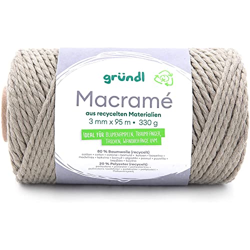 Gründl 4889-03 Macramé Garn, Cotton, Khaki, ca. 95 m, 330 Gramm Gründl 4889-03 Macramé Garn, Cotton, Khaki, ca. 95 m, 330 Gramm von Gründl